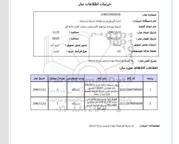 استعلام , استعلام روتر شبکه 
