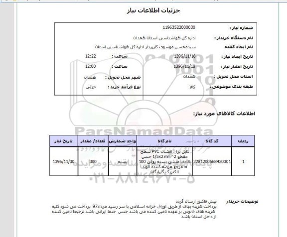 استعلام ,استعلام کابل برق
