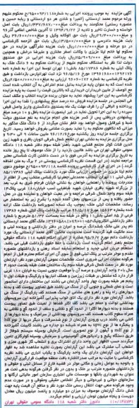 مزایده ,مزایده ششدانگ ملک به پلاک ثبتی 85/17386
