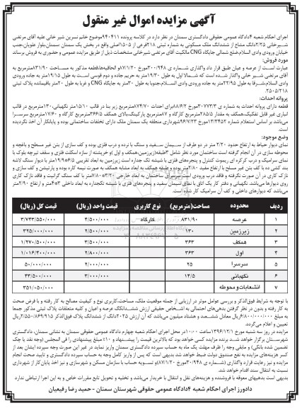 مزایده ,مزایده 2.25 دانگ مشاع از ششدانگ ملک مسکونی