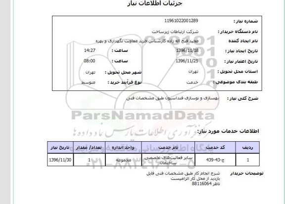 استعلام بهسازی و نوسازی فنداسیون