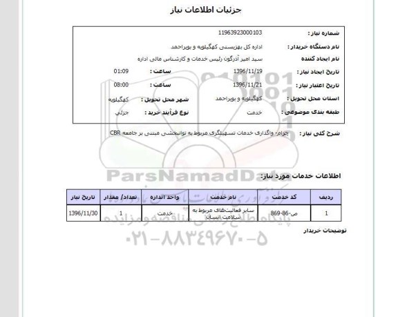 استعلام,استعلام چرام- واگذاری خدمات تسهیلگری ...