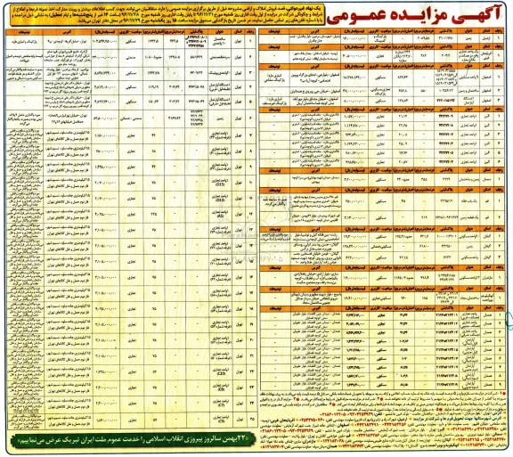 مزایده,مزایده عمومی فروش املاک و اراضی
