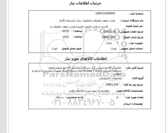 استعلام، استعلام نمایشگر 55 ایچ صنعتی ...