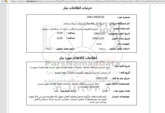 استعلام , استعلام  خرید شیر در سایزهای مختلف 