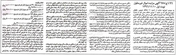 مزایده,مزایده پلاک ثبتی 10637/43 از اصلی بخش یک ثبت قم