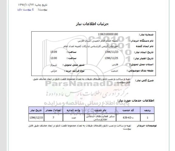 استعلام ,استعلام تابلو راهنمای طبقات ...