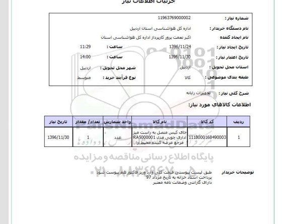 استعلام, استعلام تجهیزات رایانه 