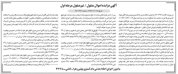 مزایده ,مزایده ملک به شماره 119 فرعی از 55 اصلی بخش ثبتی هشت