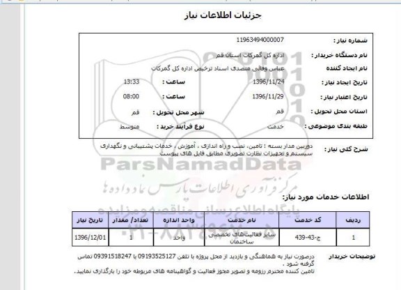 استعلام, استعلام دوربین مداربسته
