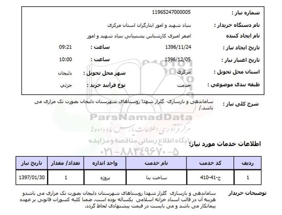 استعلام, ساماندهی و بازسازی گلزار شهدا...
