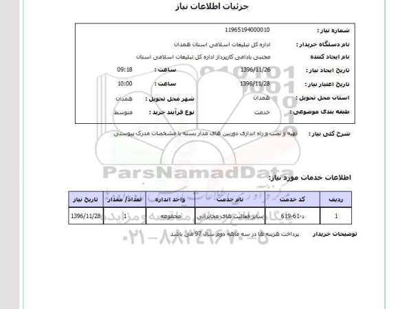 استعلام ,استعلام تهیه و نصب و راه اندازی دوربین های مداربسته 