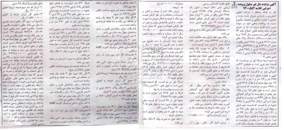 مزایده,مزایده ششدانگ پلاکهای شماره 8417 فرعی بخش سه