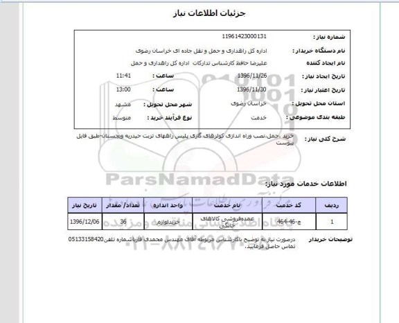 استعلام , استعلام خرید ,حمل , نصب و راه اندازی کولرهای گازی پلیس راههای ...