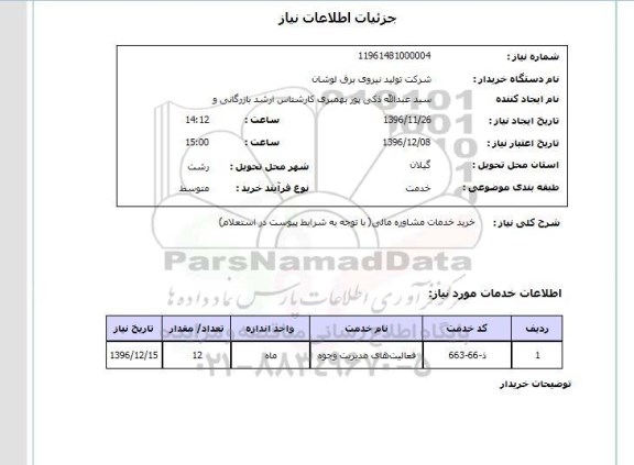 استعلام,استعلام خرید خدمات مشاوره مالی ...