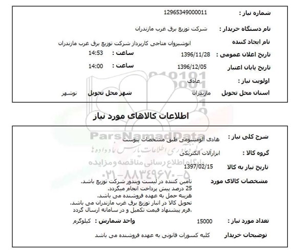 استعلام هادی آلومینیومی