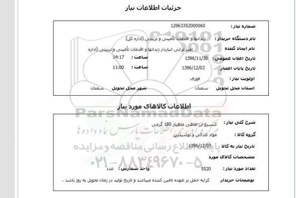 استعلام ,استعلام کنسرو تن ماهی 