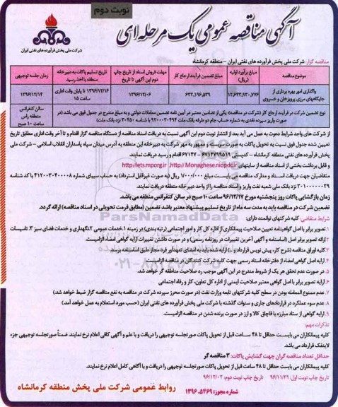 مناقصه , مناقصه واگذاری امور بهره برداری از جایگاههای مرزی - نوبت دوم 