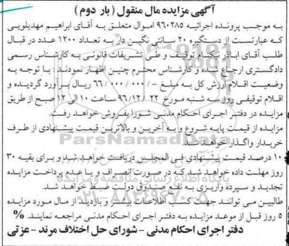 مزایده , مزایده دستگیره 20 سانتی نگین دار ... بار دوم