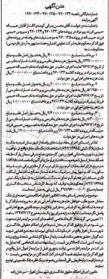 مزایده,مزایده مغازه مساحت 186.85متر