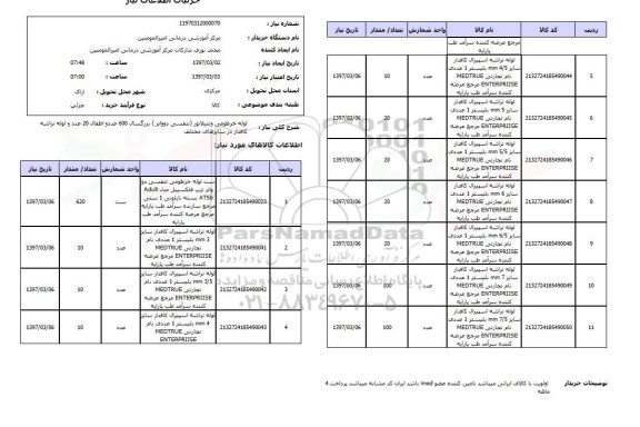 استعلام, استعلام  لوله خرطومی