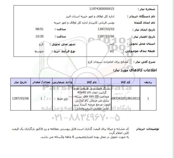 استعلام, مصالح 