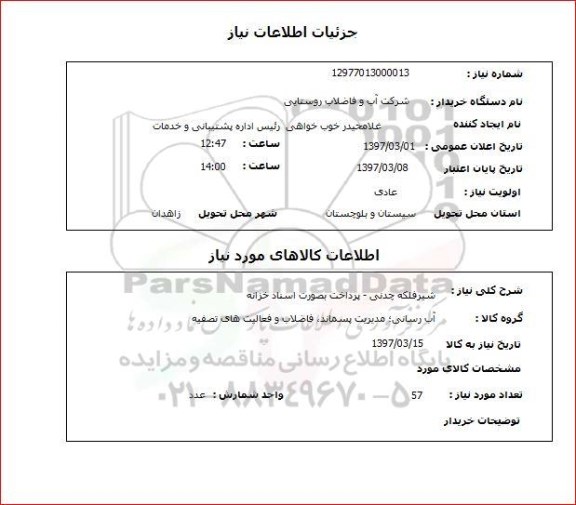 استعلام,استعلام شیر فلکه چدنی