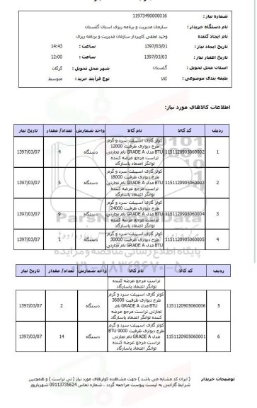 استعلام , استعلام کولر ...