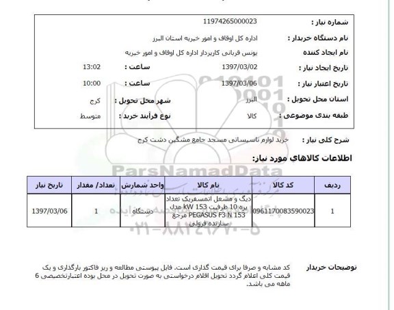 استعلام ، استعلام دیگ و مشعل اتمسفریک 