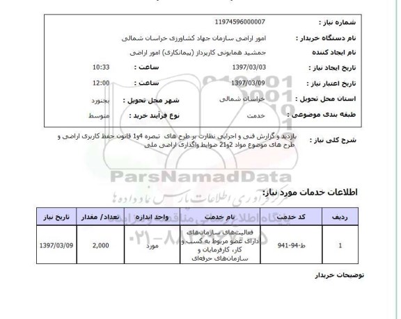 استعلام, استعلام بازدید و گزارش فنی و اجرایی نظارت بر طرح های...