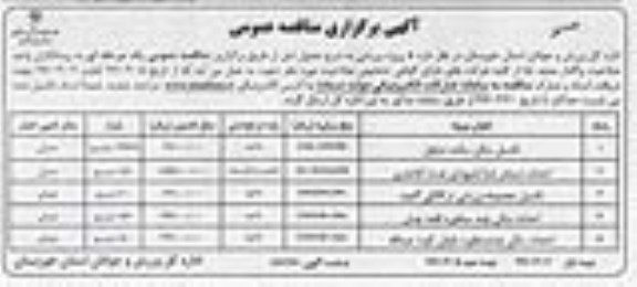 مناقصه تکمیل سالن سالند و ...