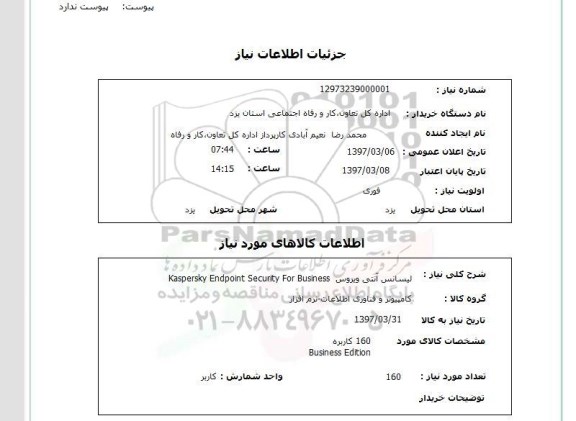 استعلام, لیسانس آنتی ویروس