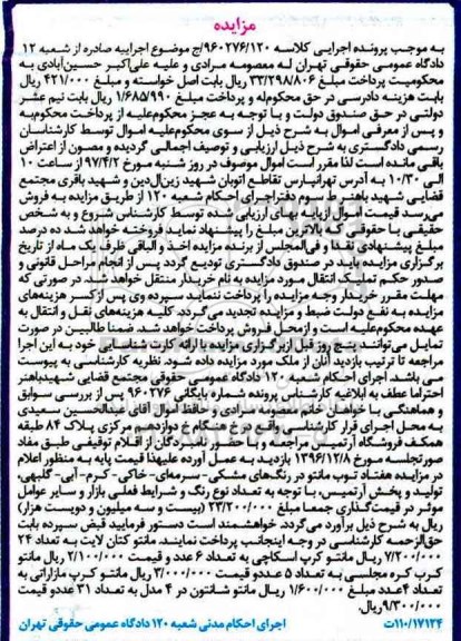 مزایده , مزایده هفتاد توب مانتو