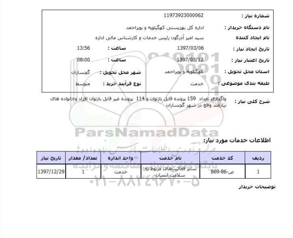 استعلام, واگذاری پرونده فایل بازتوان و  غیرقابل بازتوان افراد و خانواده های نیازمند