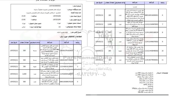 استعلام , استعلام لوازم تحریر ...