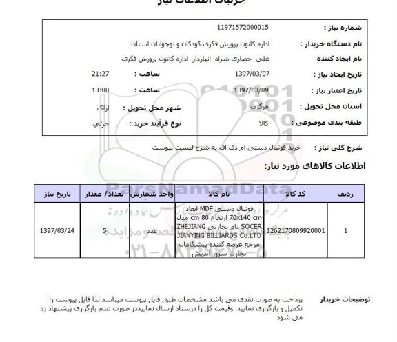 استعلام,استعلام خرید فوتبال دستی