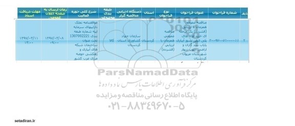 مناقصه فراخوان خرید لوله پلی اتیلن نسوز 