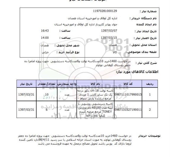 استعلام , استعلام درخواست