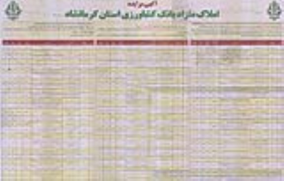 مزایده, مزایده واگذاری املاک مازاد بر نیاز نقد و اقساط نوبت دوم 
