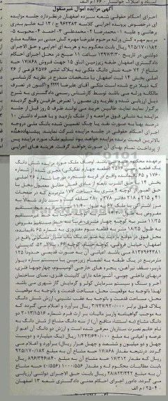 مزایده,مزایده ششدانگ زمین قطعه 4 تفکیکی