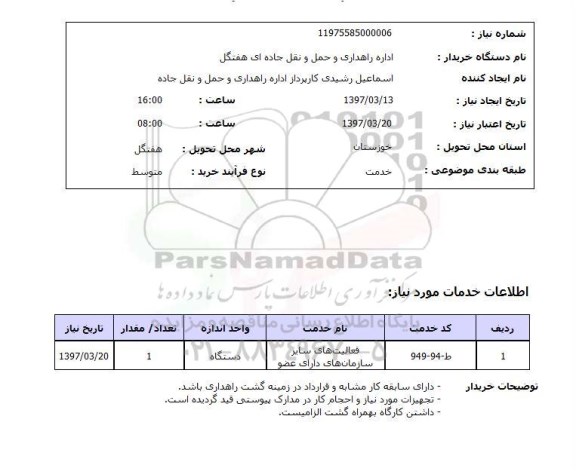 استعلام, استعلام فعالیت های سایر سازمان های  دارای عضو 