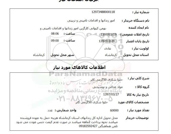 استعلام,حلوا شکری