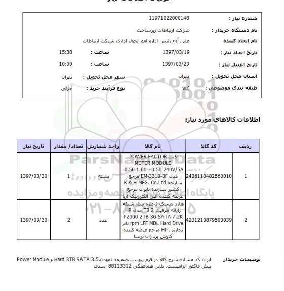 استعلام, کیت، هارد دیسک