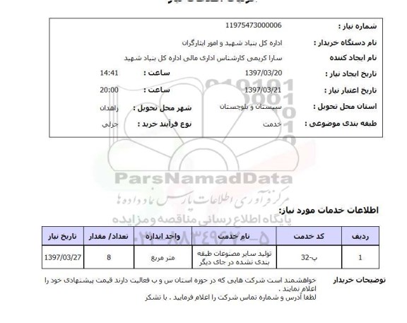 استعلام,تولید مصنوعات