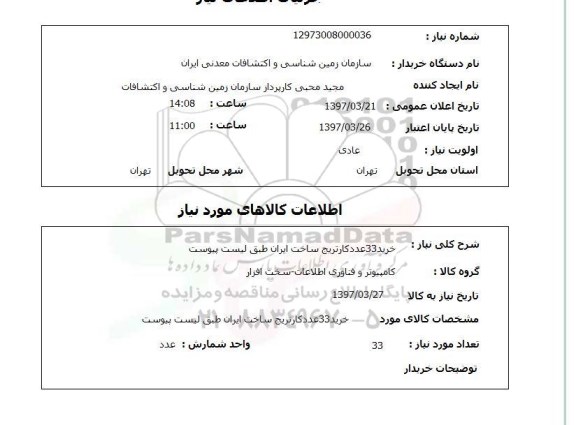 استعلام,خرید 33 عدد کارتریج...