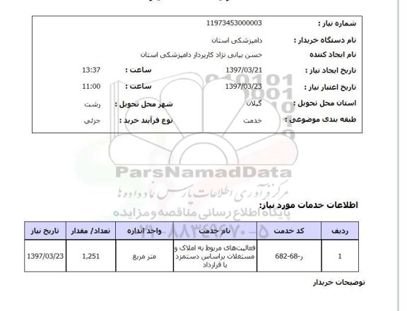 استعلام,استعلام فعالیت های املاک و مستغلات