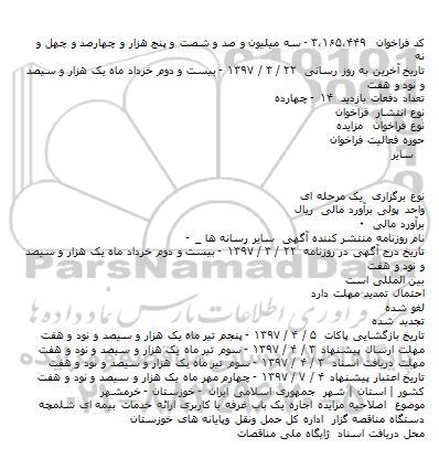 اصلاحیه مزایده ، اصلاحیه مزایده اصلاحيه اجاره يک باب غرفه