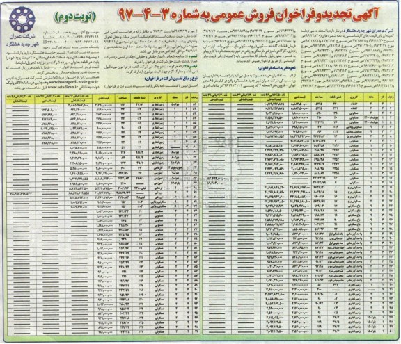 مزایده,مزایده فروش قطعات گلخانه.مسکونی برج .واحد آپارتمانی نوبت دوم