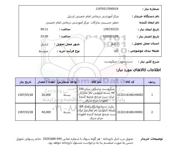 استعلام,ست سرم- میکروست