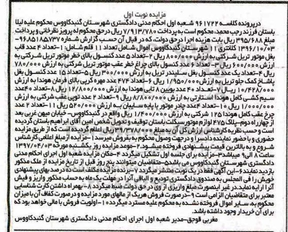 مزایده,مزایده تعداد 4 عدد قابل، تعداد 5 عدد کنسول و...